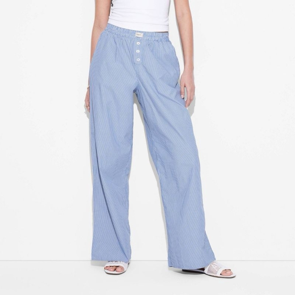 Wild Fable Light Blue Striped Pants